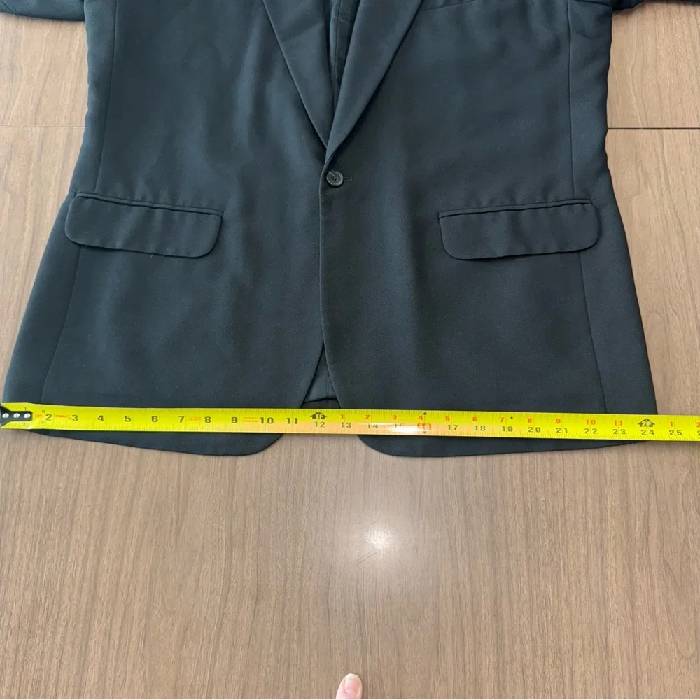 Perry Ellis Mens Blazer‎ Jacket Suit Coat Black 44 XL  Notched Single Breasted